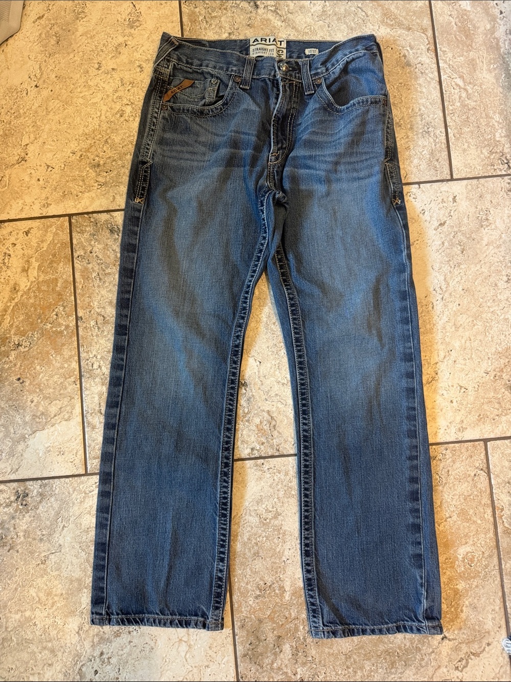 Ariat Men's Dark Blue Relaxed Straight Jeans